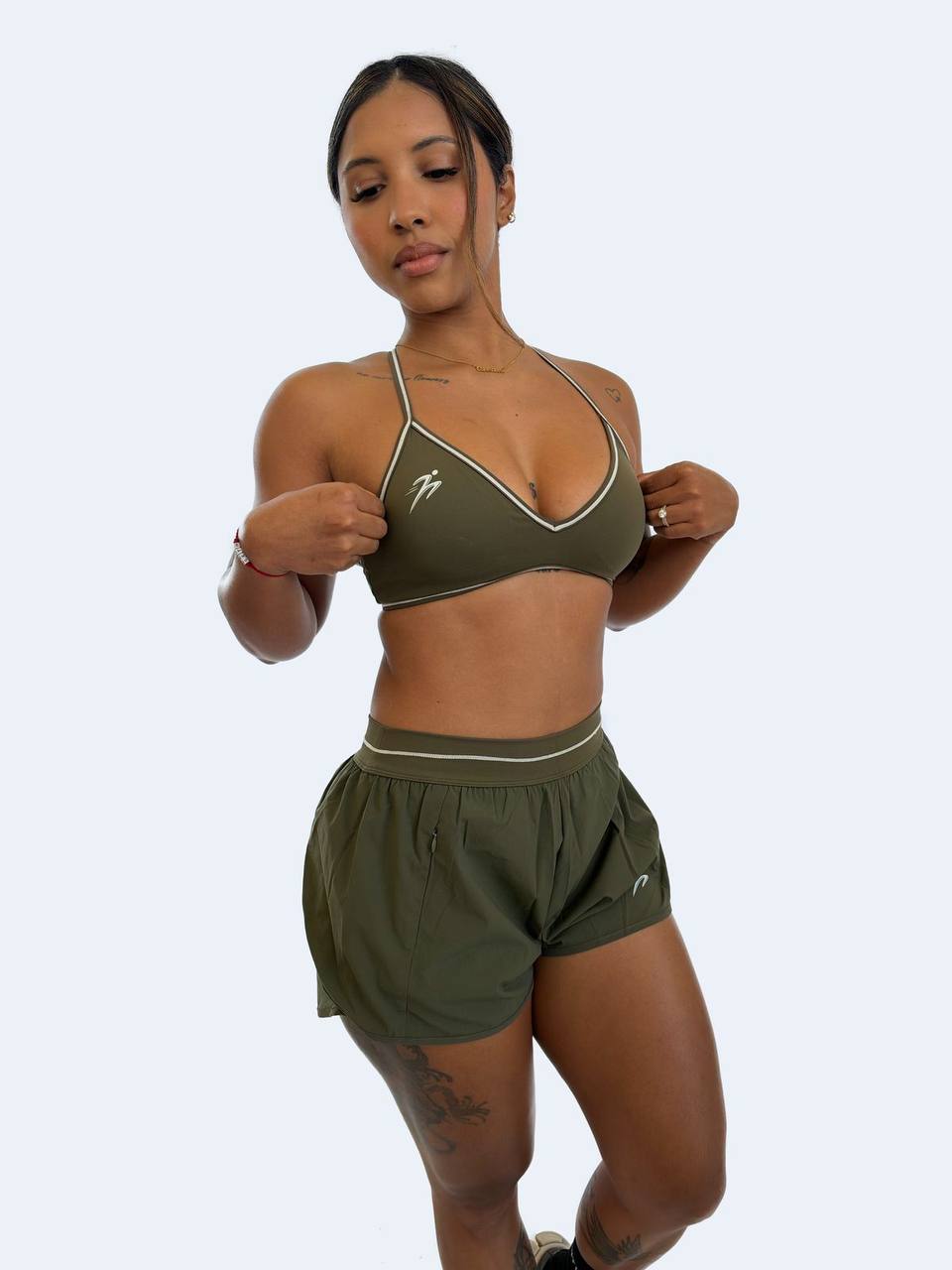 OLIVE GREEN Running Short