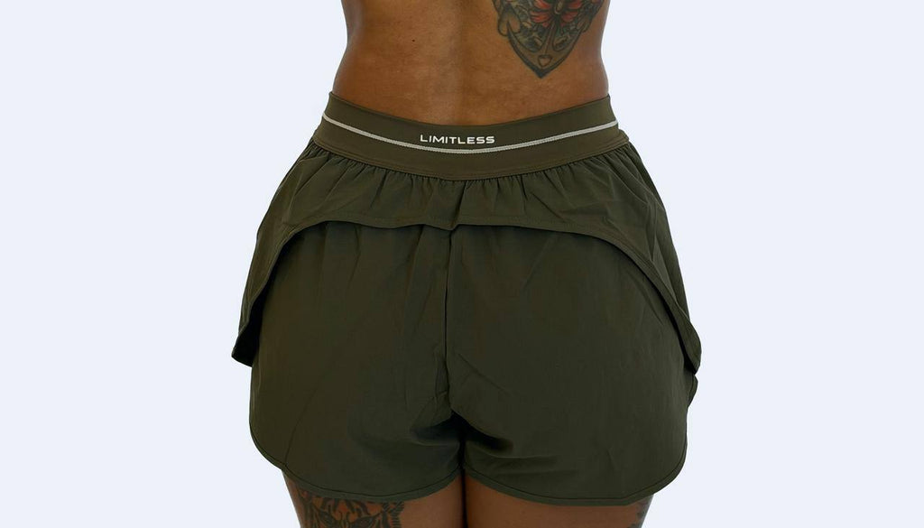 OLIVE GREEN Running Short